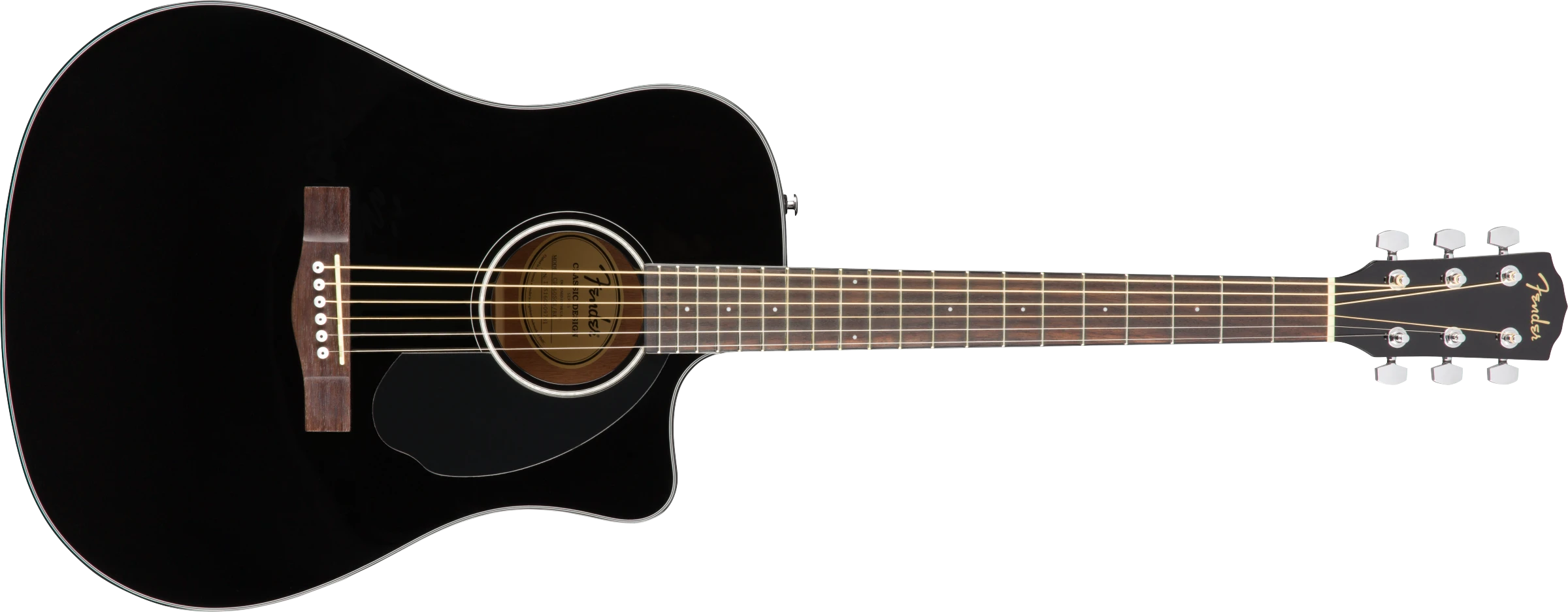 Fender® CD-60SCE Dreadnought, Walnut Fingerboard, Black