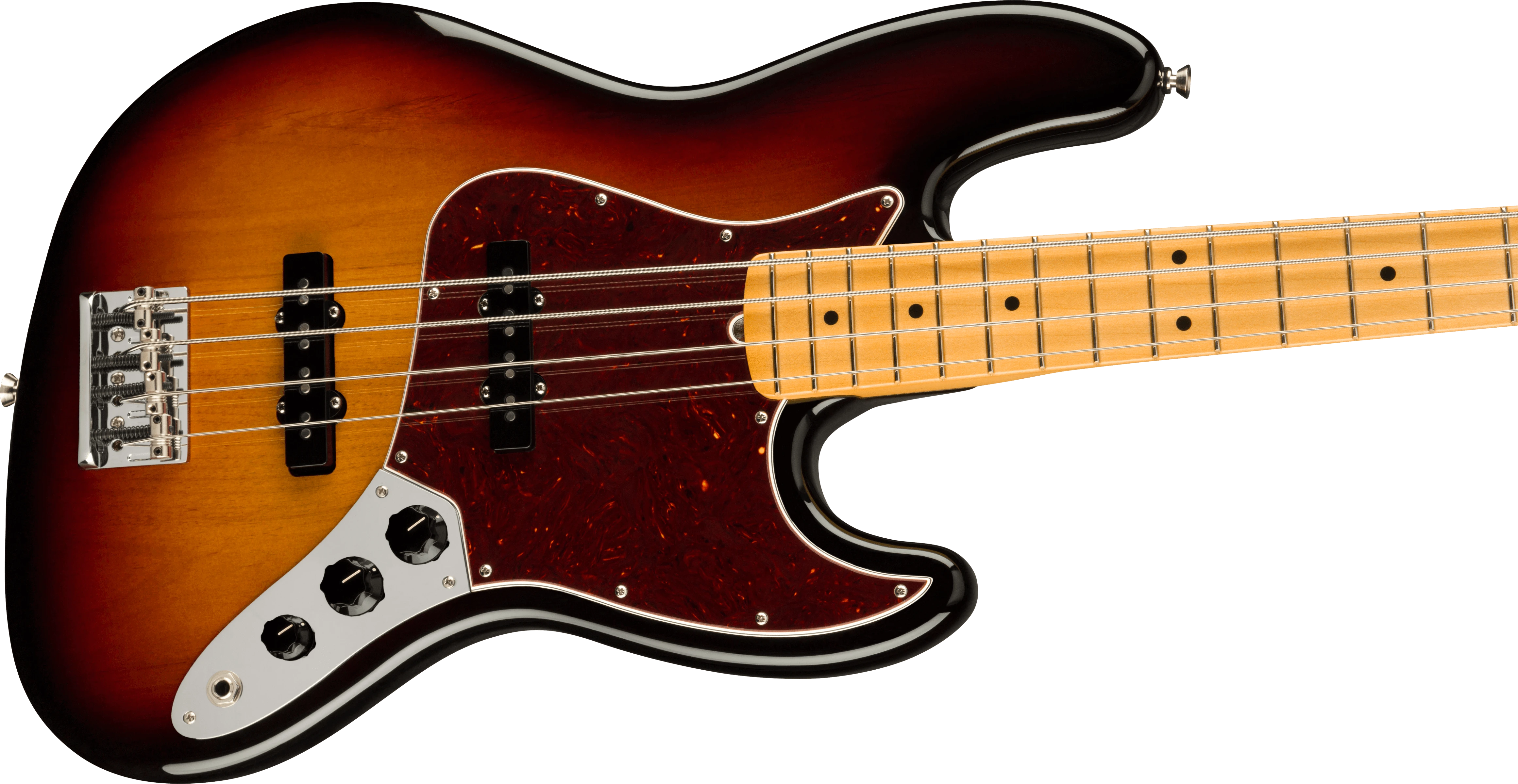 Fender® American Professional II Jazz Bass®, Maple Fingerboard, 3-Color Sunburst