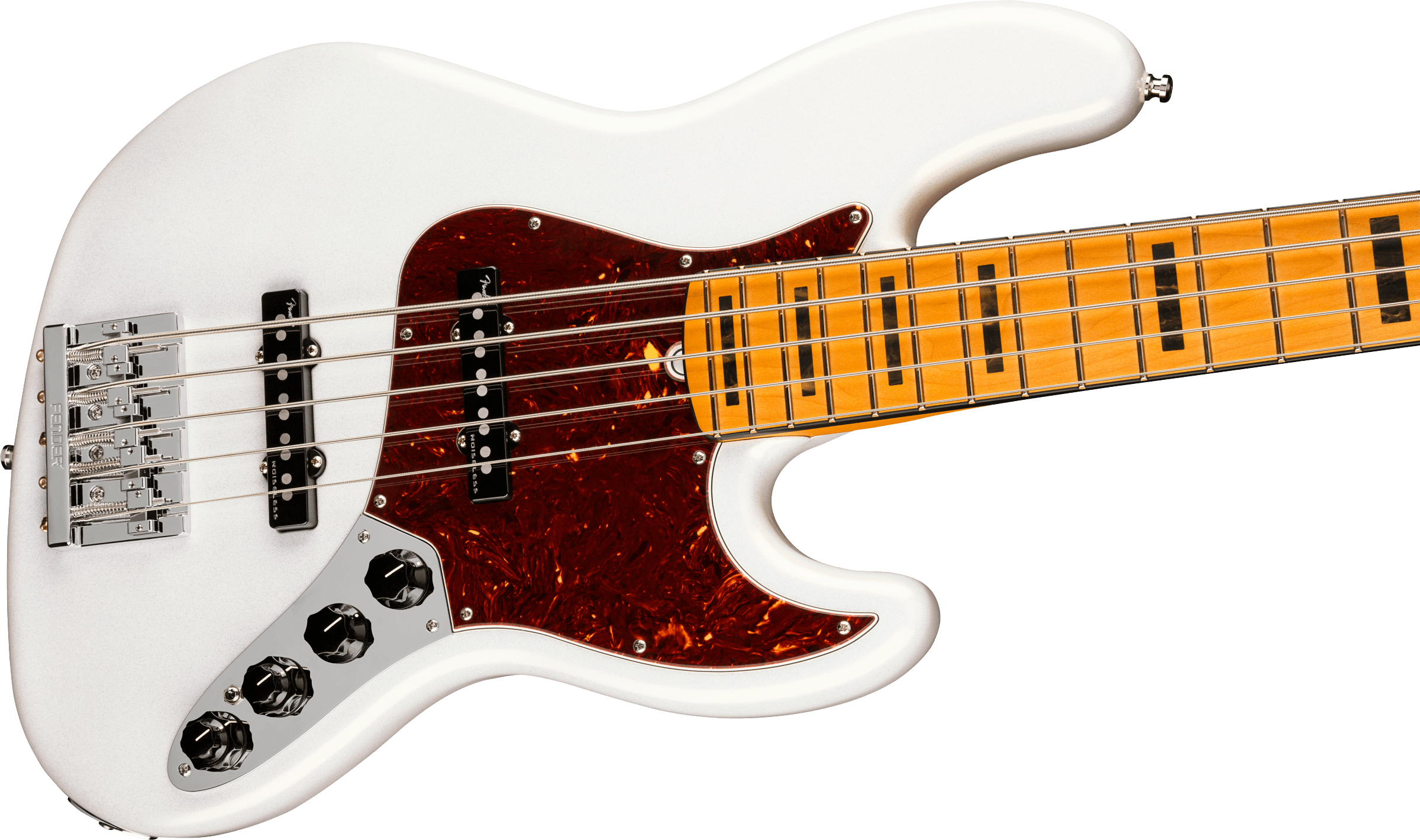 Fender® American Ultra Jazz Bass® V, Maple Fingerboard, Arctic Pearl