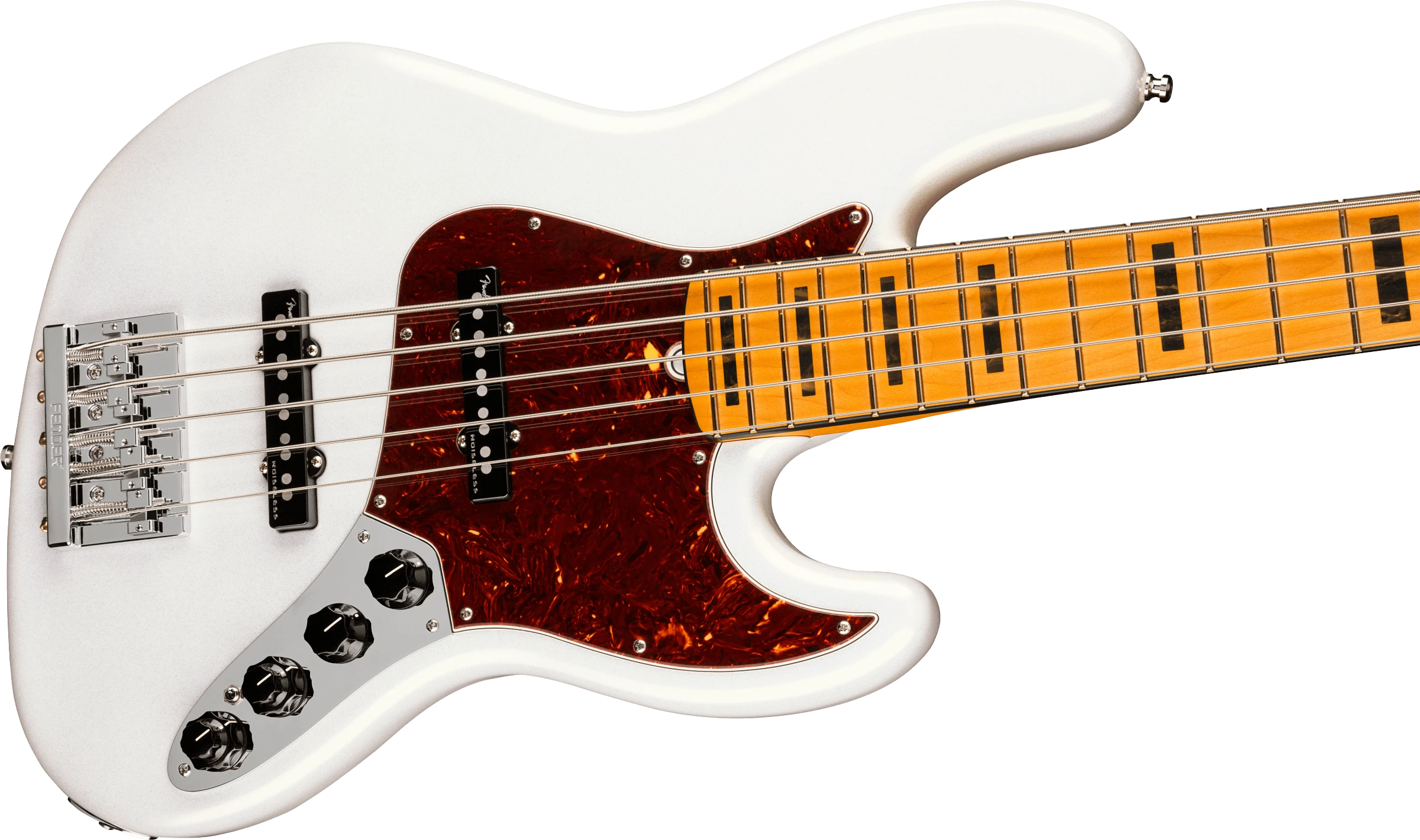 Fender® American Ultra Jazz Bass® V, Maple Fingerboard, Arctic Pearl