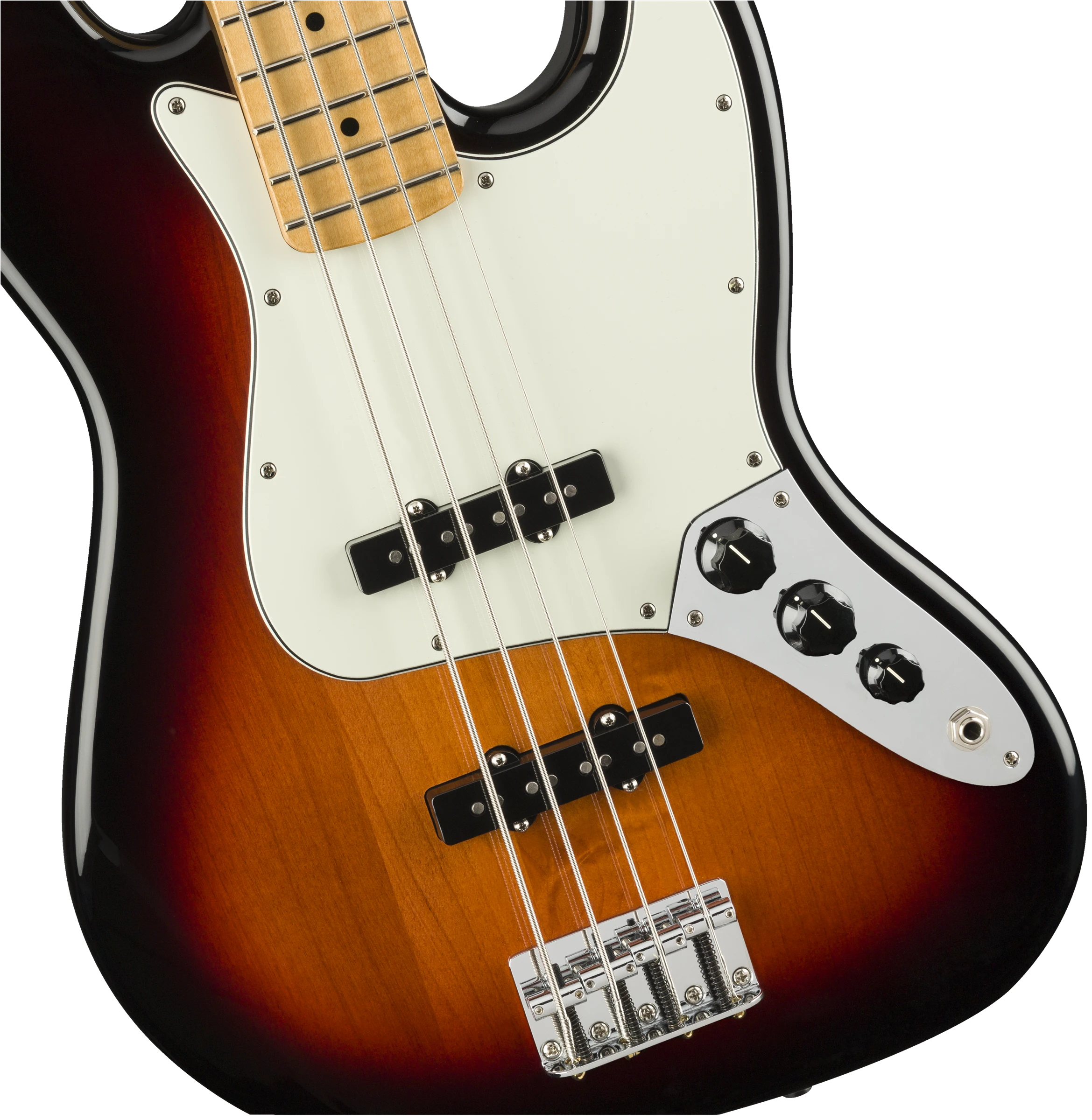 Fender® Player Jazz Bass®, Maple Fingerboard, 3-Color Sunburst