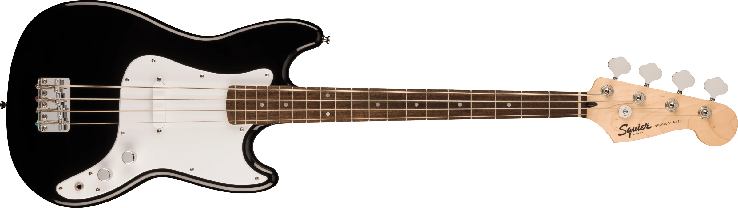Squier® Squier Sonic® Bronco™ Bass, Laurel Fingerboard, White Pickguard, Black