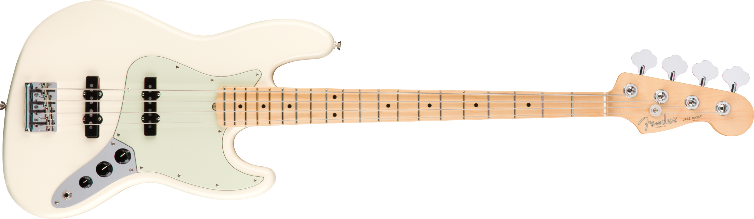 Fender® American Pro Jazz Bass®, Maple Fingerboard, Olympic White