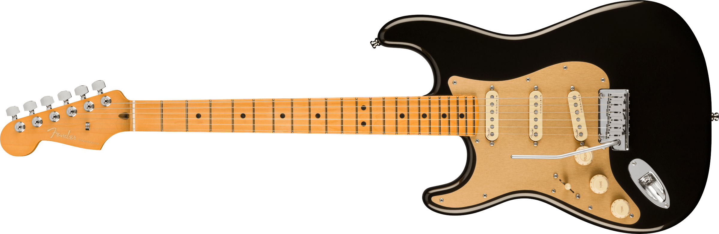 Fender® American Ultra Stratocaster® Left-Hand, Maple Fingerboard, Texas Tea