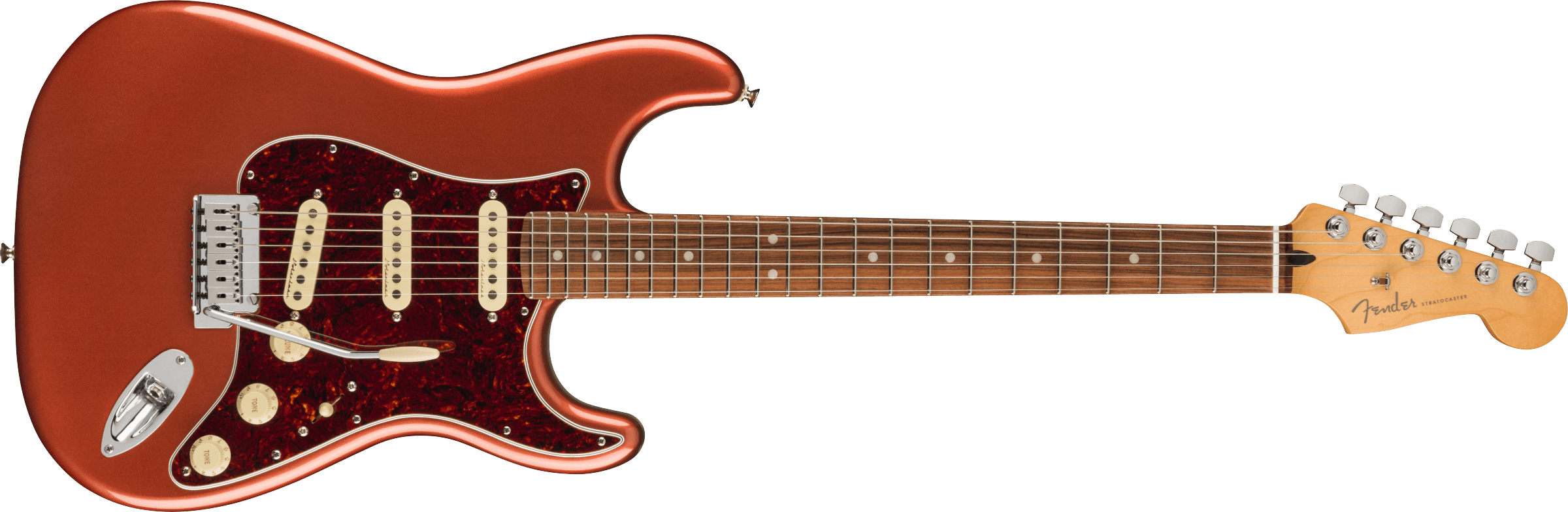 Fender® Player Plus Stratocaster®, Pau Ferro Fingerboard, Aged Candy Apple Red