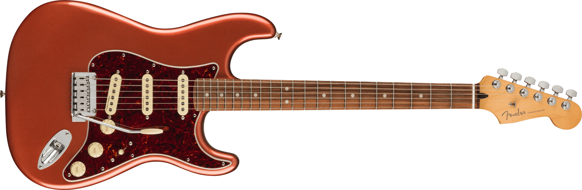 Fender® Player Plus Stratocaster®, Pau Ferro Fingerboard, Aged Candy Apple Red