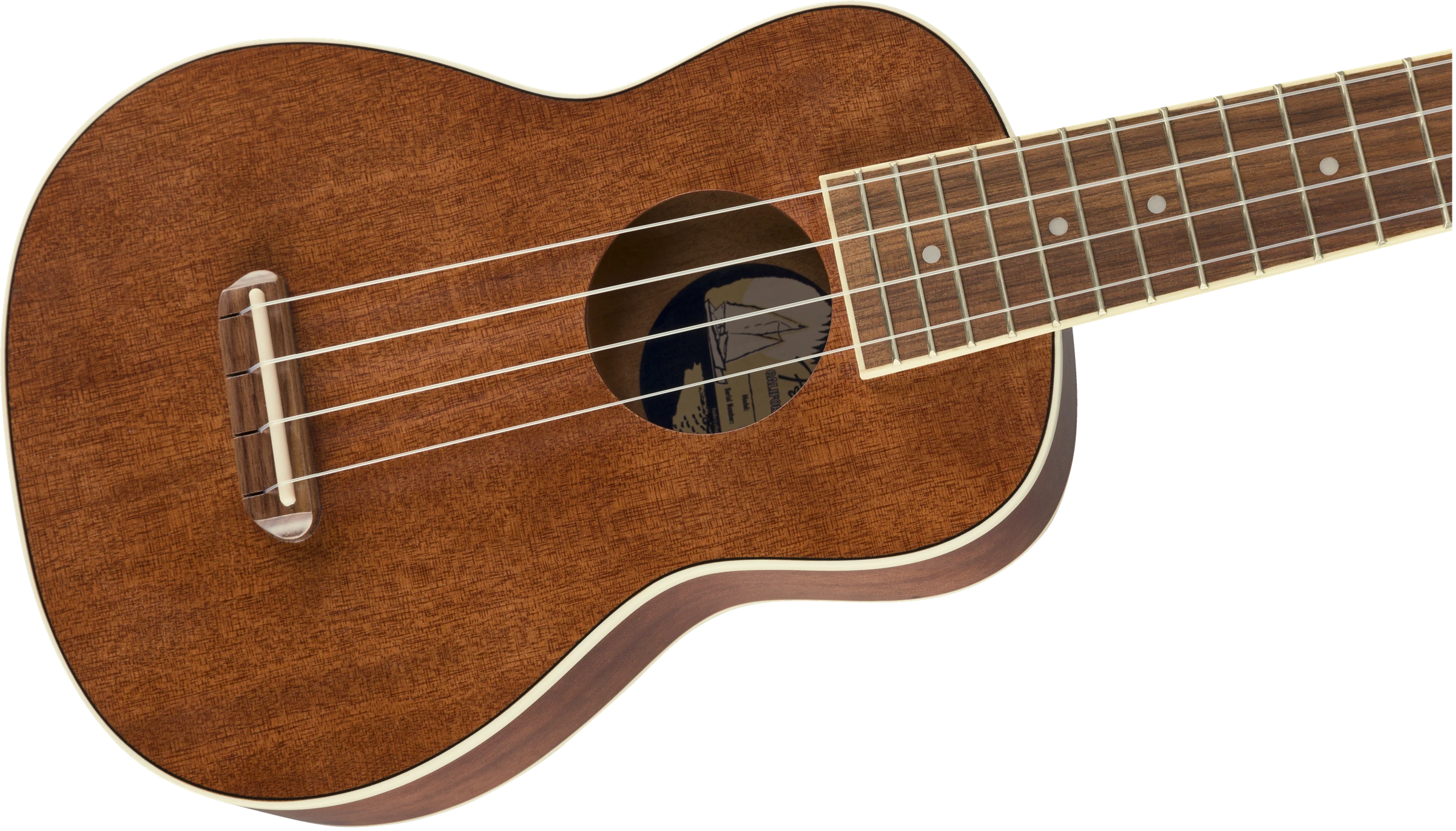Fender® Seaside Soprano Ukulele Pack, Walnut Fingerboard, Natural