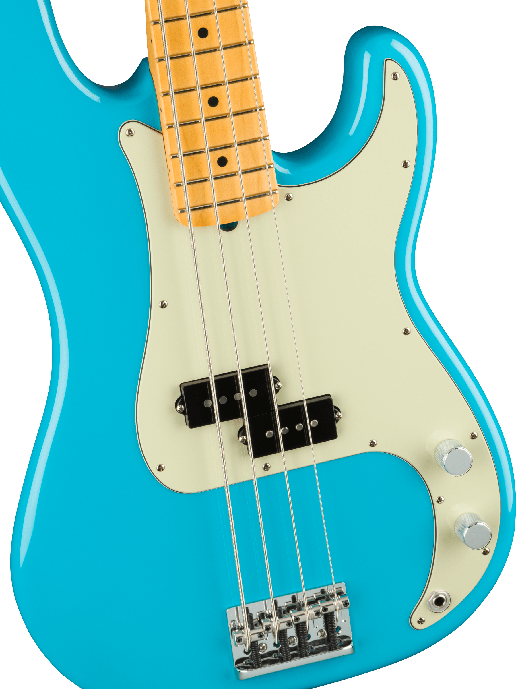 Fender® American Professional II Precision Bass®, Maple Fingerboard, Miami Blue