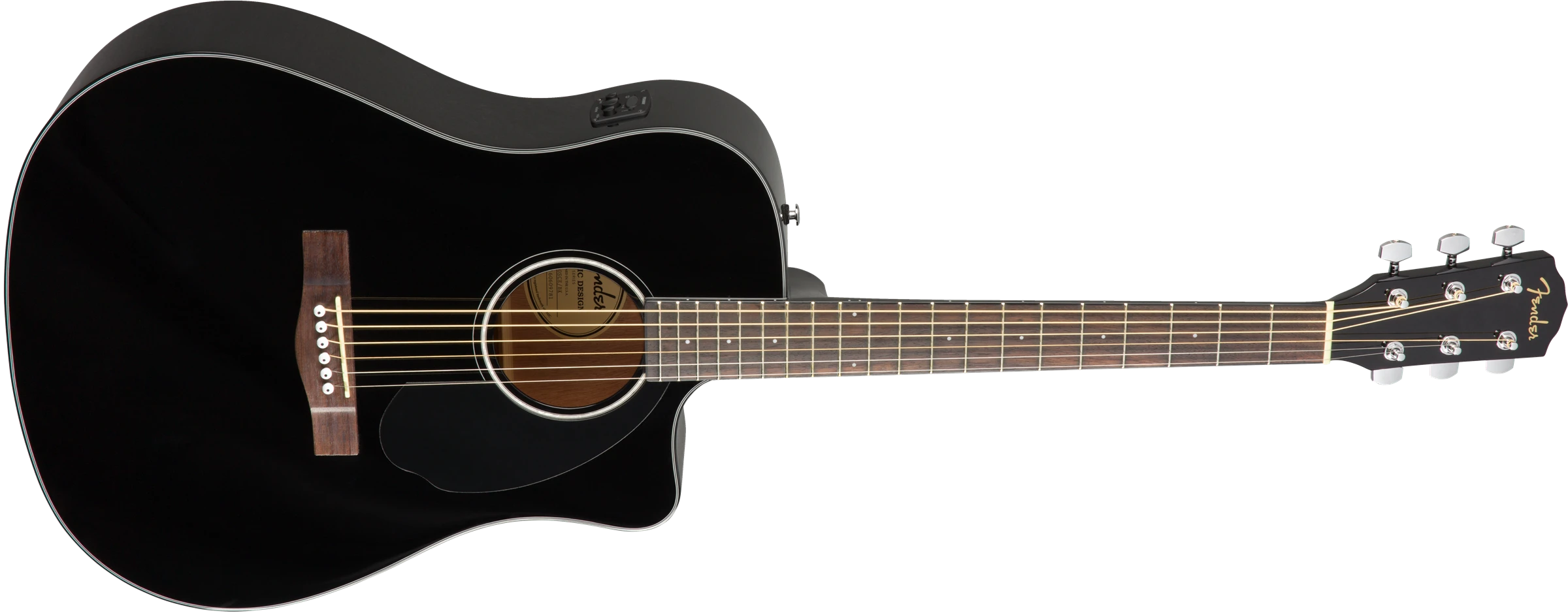 Fender® CD-60SCE Dreadnought, Walnut Fingerboard, Black