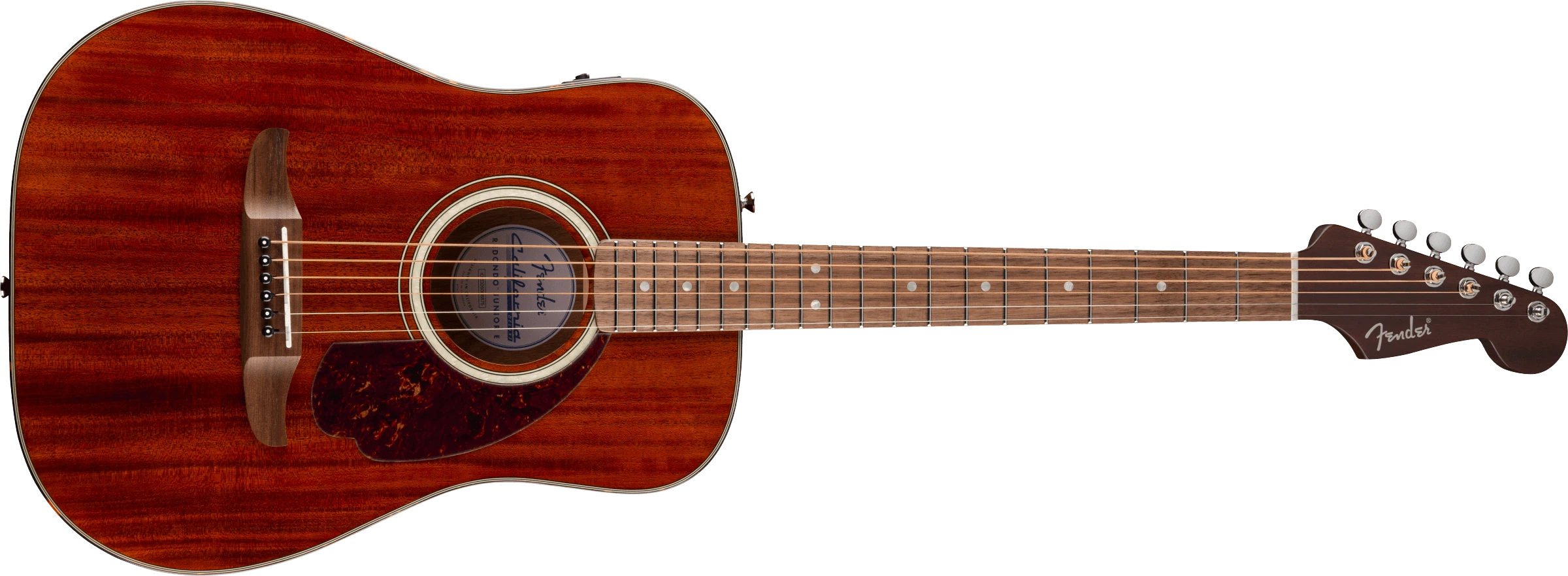 Fender® California Deluxe Redondo™ Jr. E Mahogany, Walnut Fingerboard, Natural