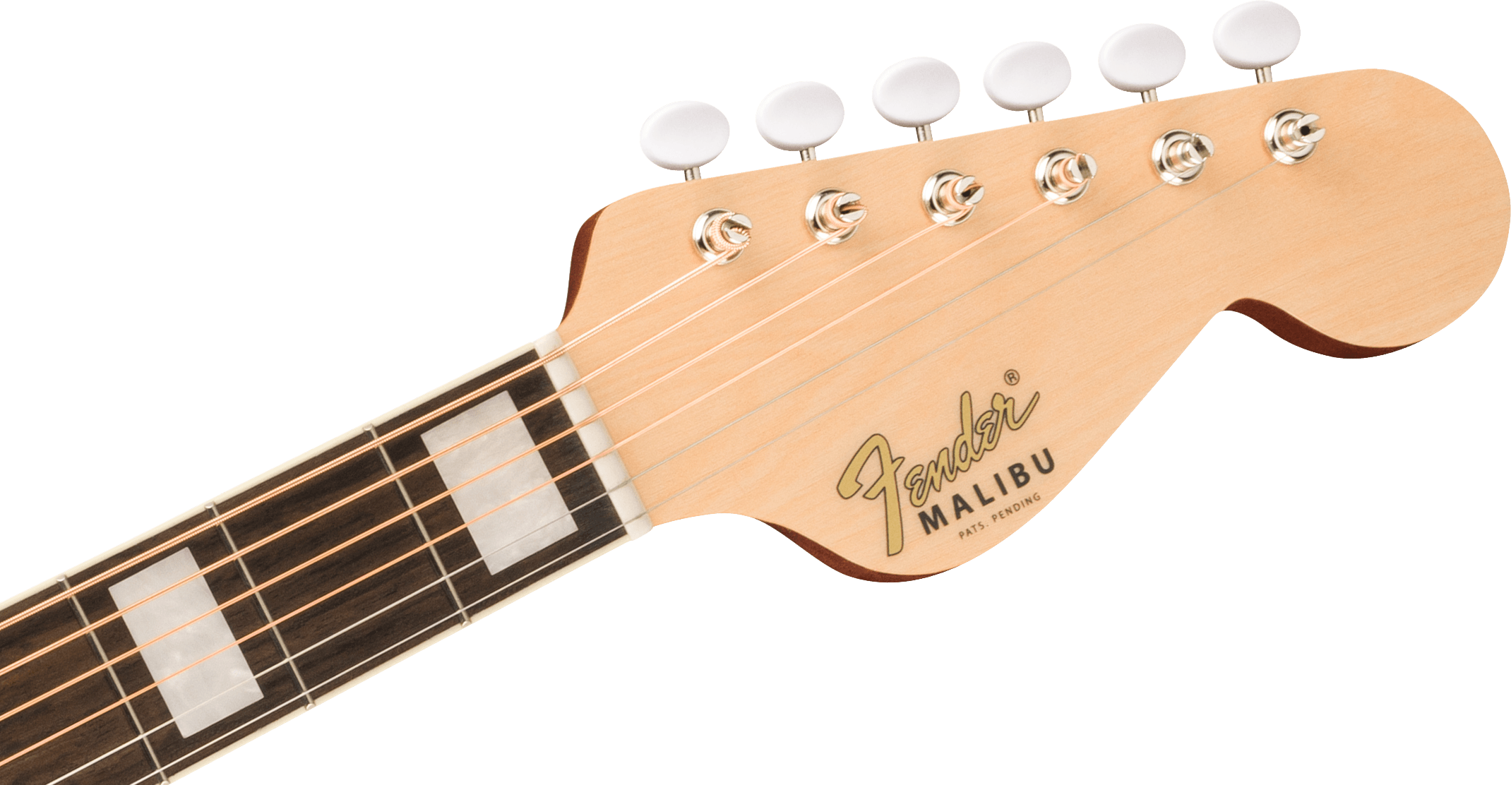 Fender® California Vintage Malibu with Case, Gold Pickguard, Aged Natural