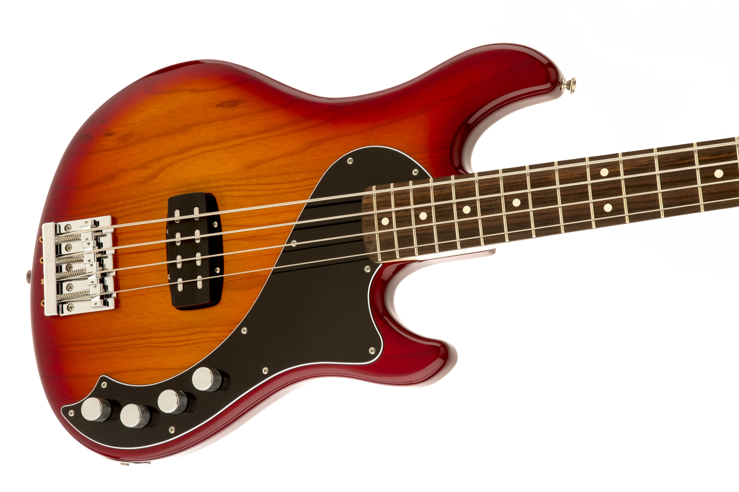 Fender® Deluxe Dimension Bass IV, Rosewood Fingerboard, Aged Cherry Burst
