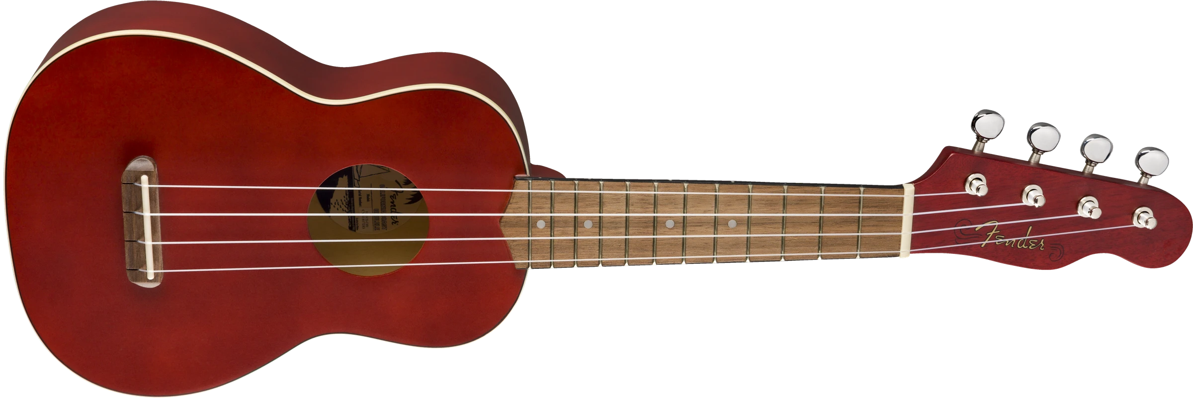 Fender® Venice Soprano Uke, Walnut Fingerboard, Cherry