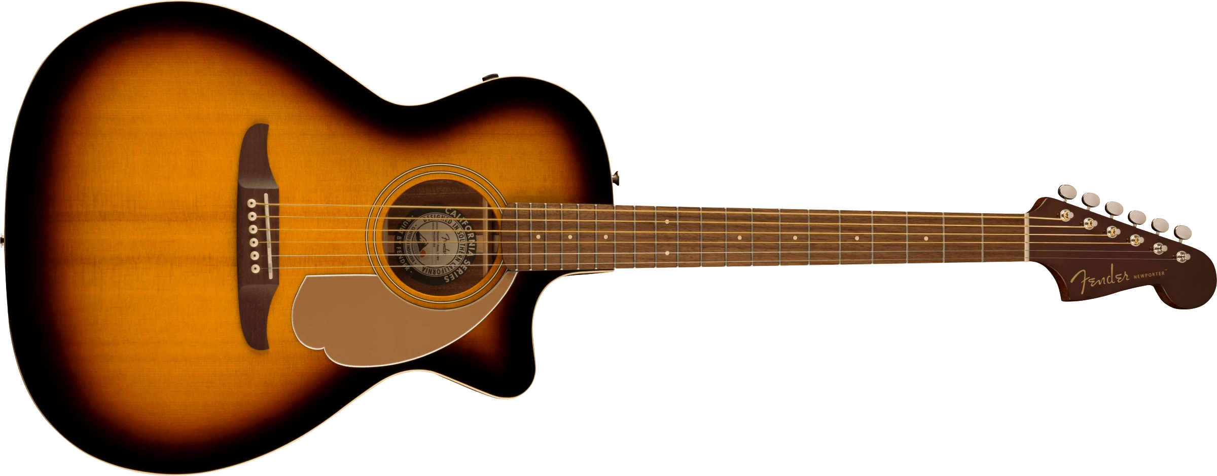 Fender® Newporter Player, Walnut Fingerboard, Gold Pickguard, Sunburst