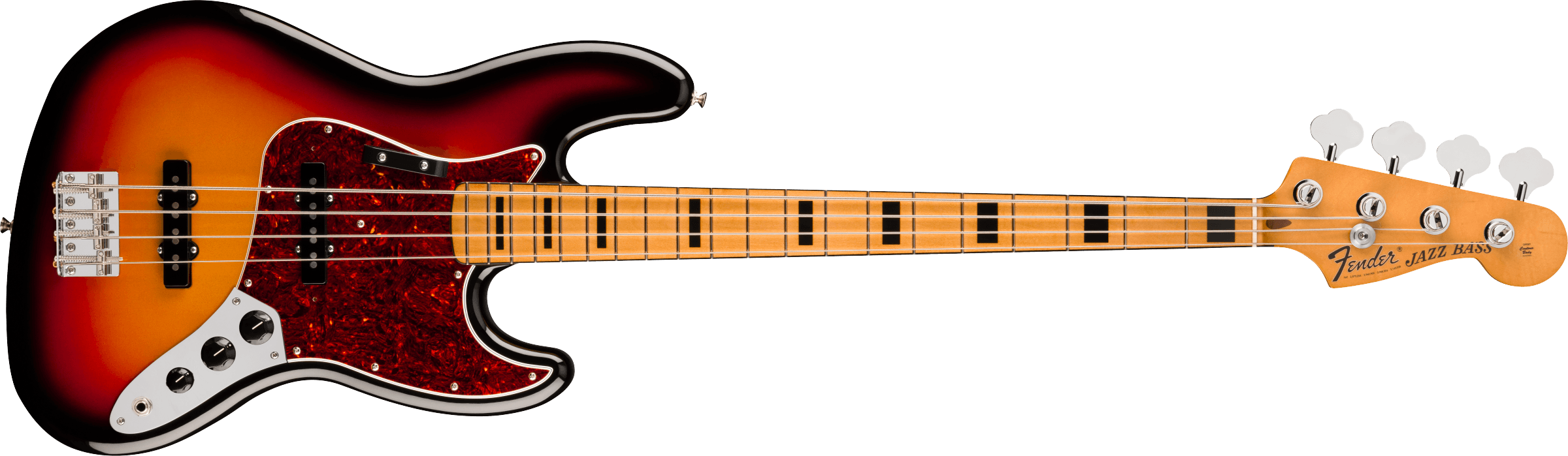 Fender® Vintera® III Early '70s Jazz Bass®, Maple Fingerboard, 3-Color Sunburst