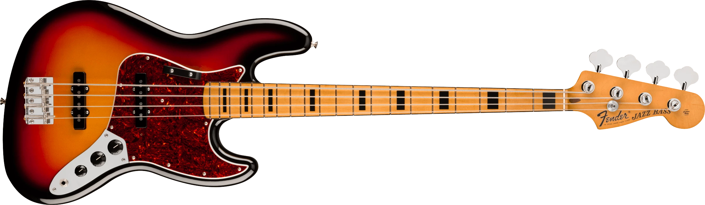 Fender® Vintera® III Early '70s Jazz Bass®, Maple Fingerboard, 3-Color Sunburst