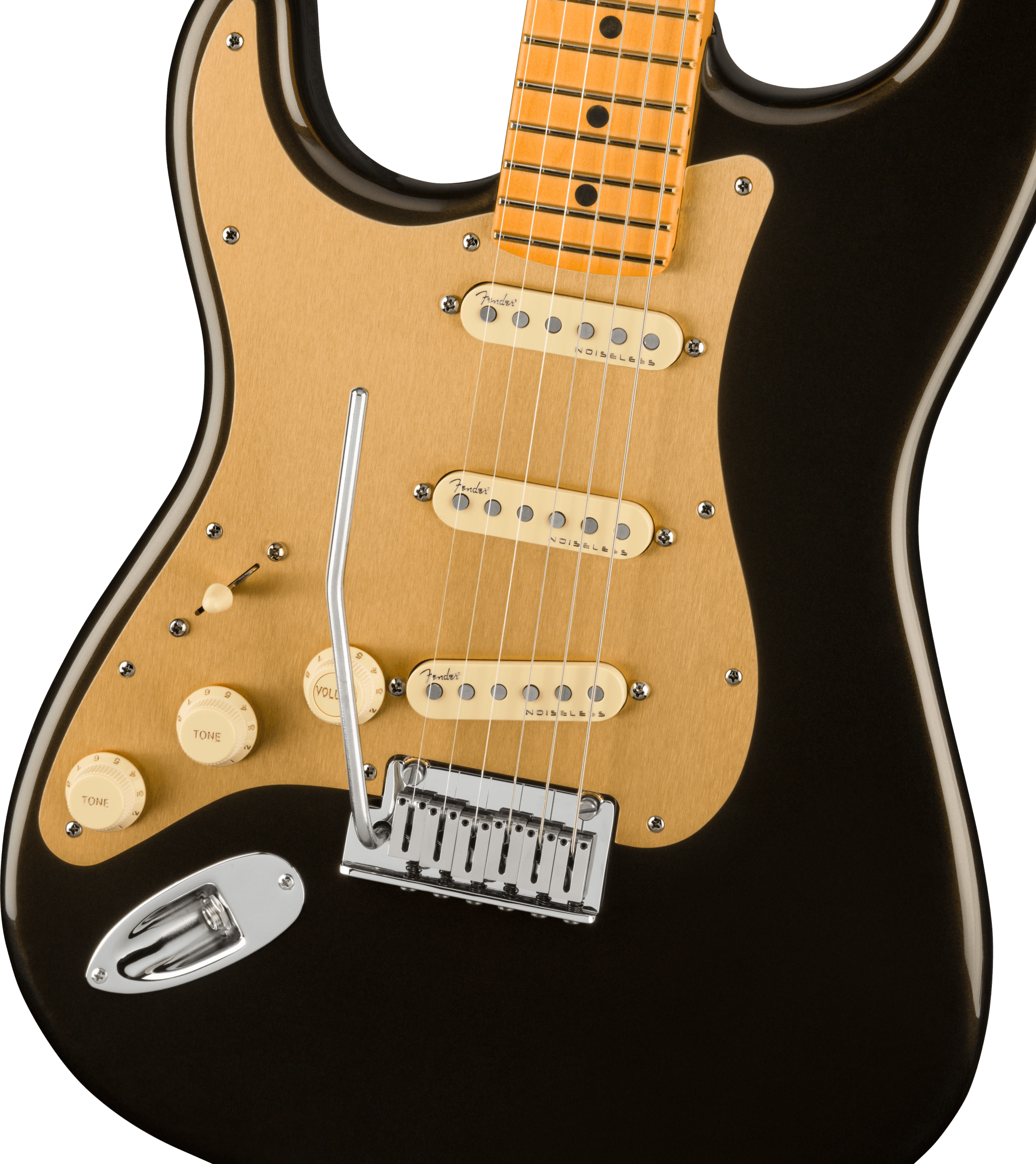 Fender® American Ultra Stratocaster® Left-Hand, Maple Fingerboard, Texas Tea