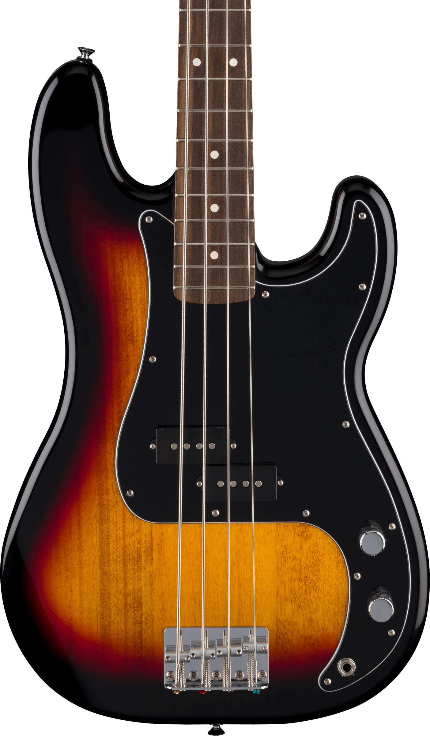 Fender® Standard Precision Bass®, Laurel Fingerboard, Black Pickguard, 3-Color Sunburst