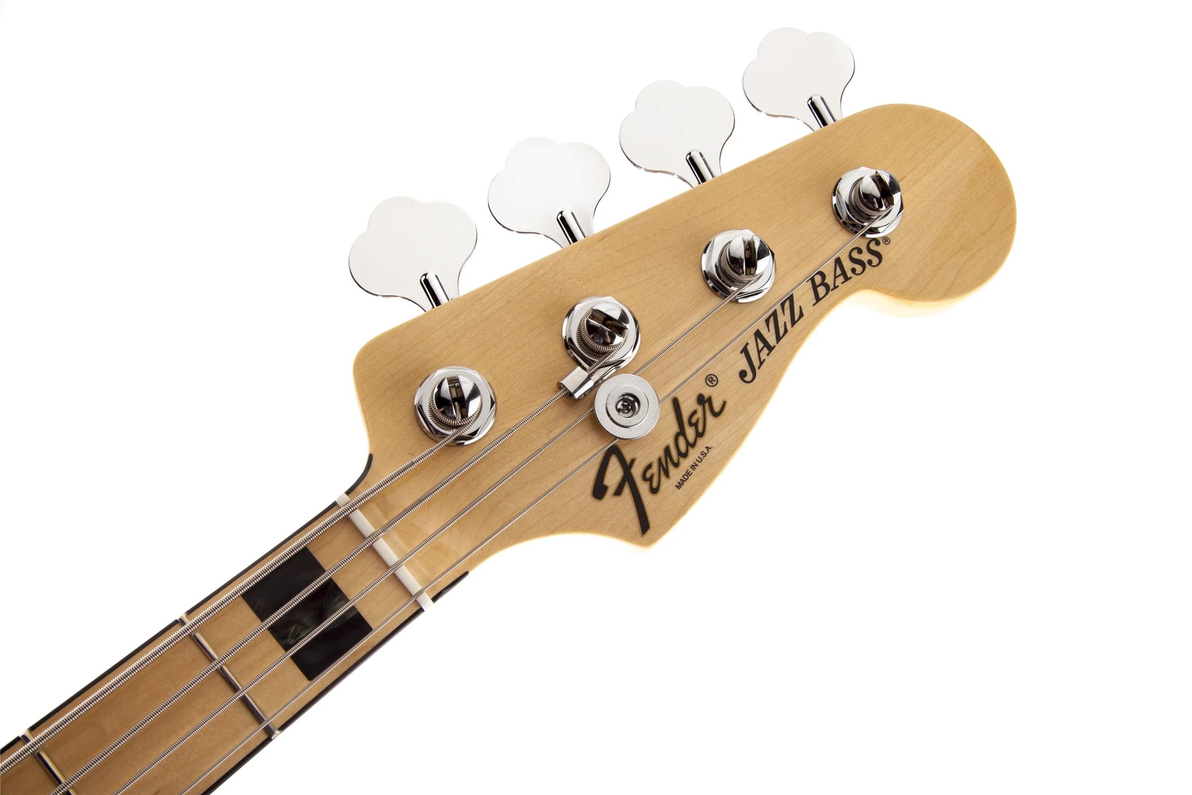 Fender® American Deluxe Jazz Bass® Ash, Maple Fingerboard, Natural, 3-Ply B/W/B Pickguard