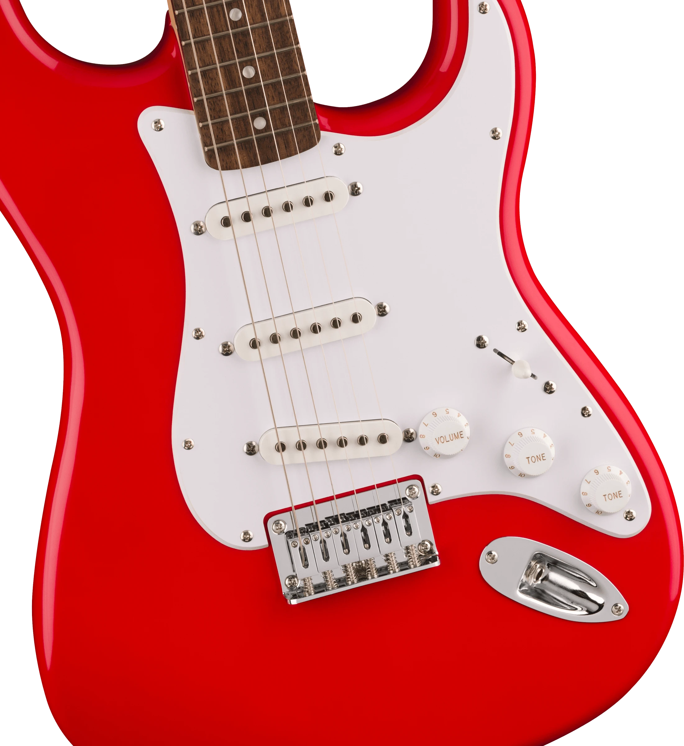 Squier® Squier Sonic® Stratocaster® HT, Laurel Fingerboard, White Pickguard, Torino Red