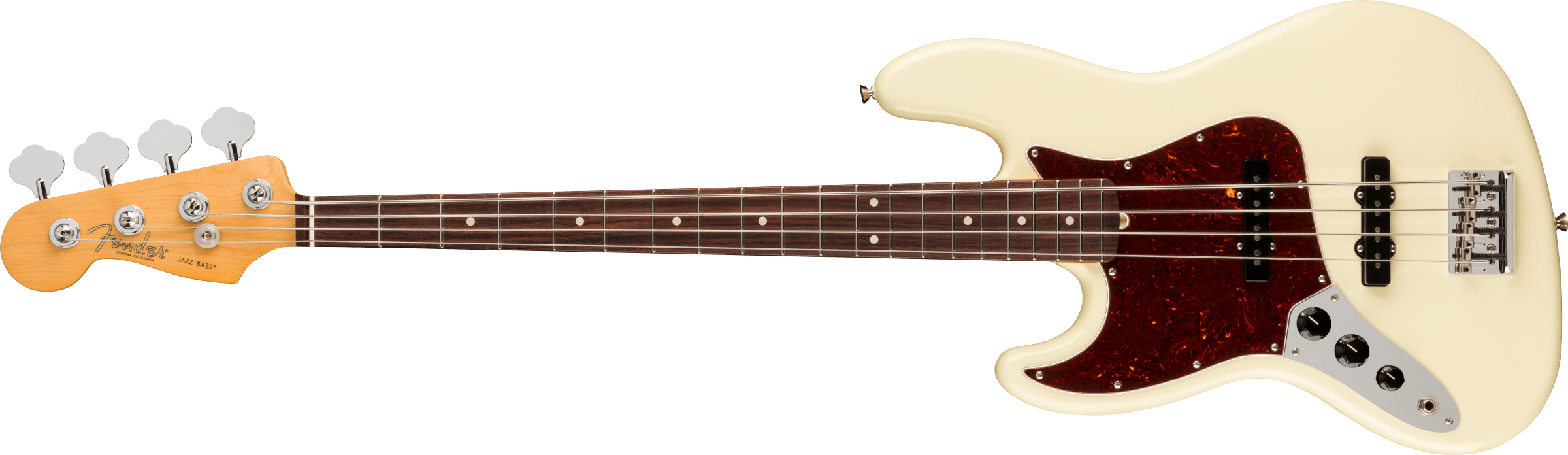 Fender® American Professional II Jazz Bass® Left-Hand, Rosewood Fingerboard, Olympic White