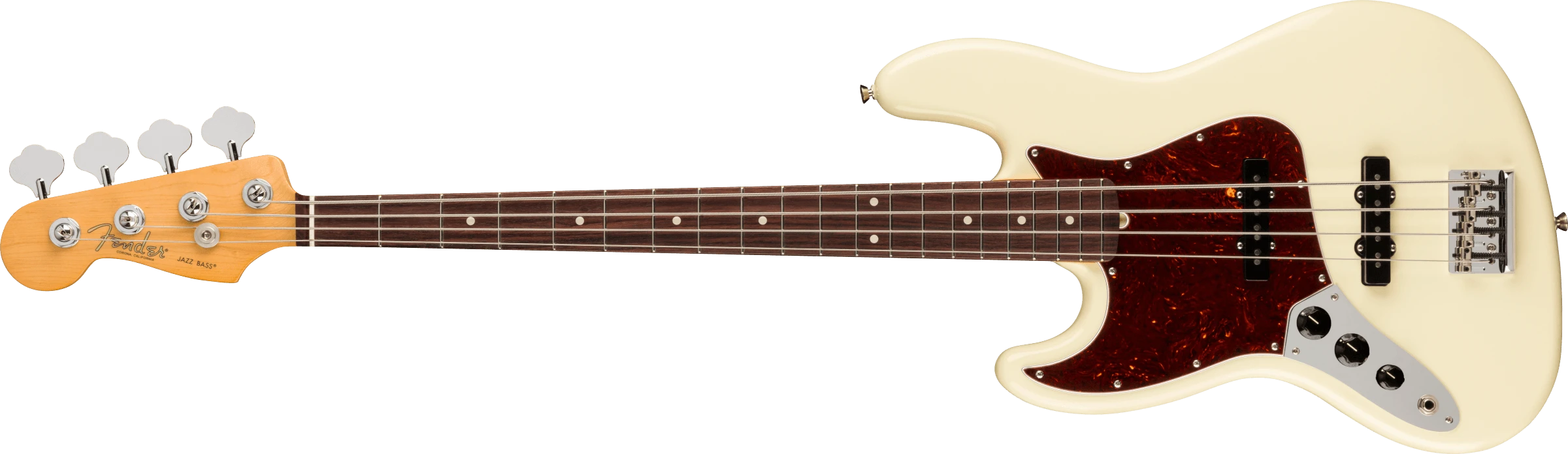Fender® American Professional II Jazz Bass® Left-Hand, Rosewood Fingerboard, Olympic White