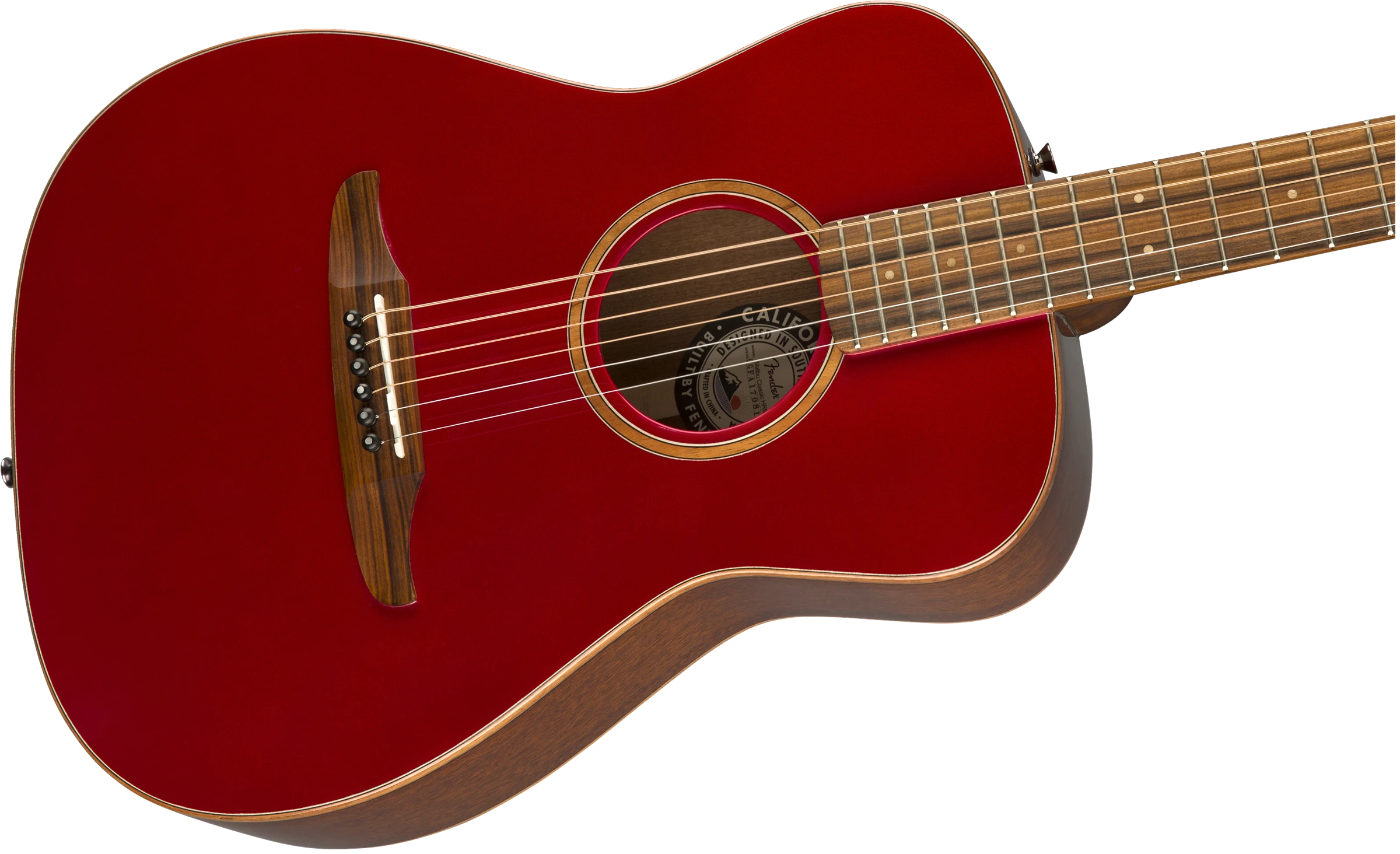 Fender® Malibu Classic, Pau Ferro Fingerboard, Hot Rod Red Metallic w/bag
