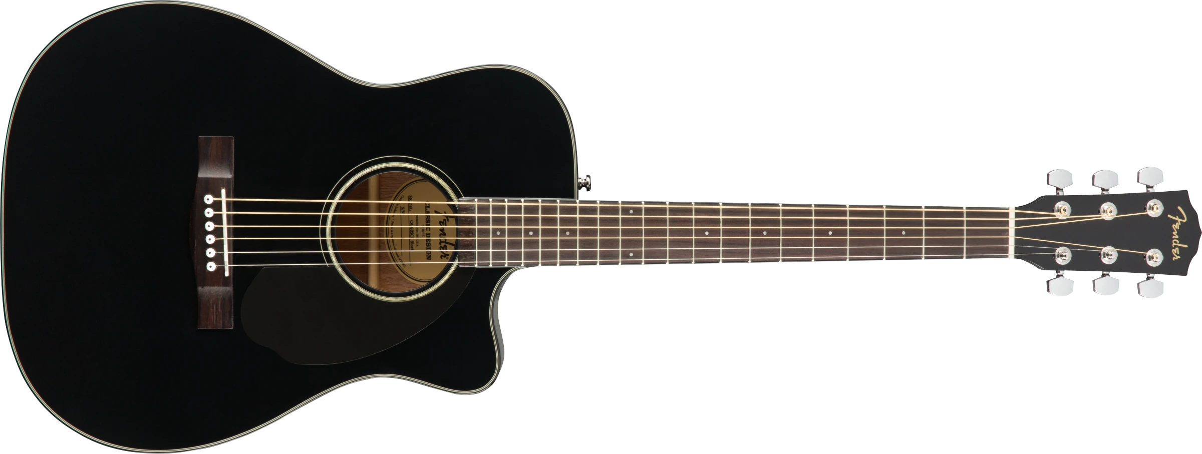 Fender® CC-60SCE Concert, Walnut Fingerboard, Black