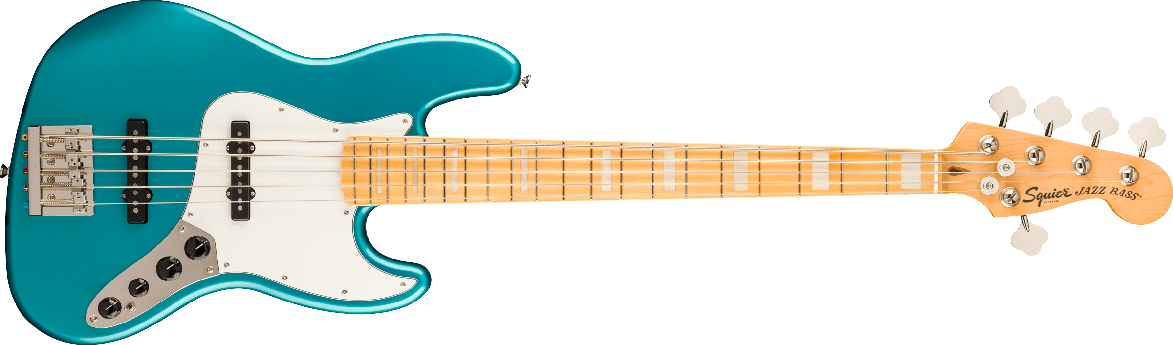 Squier® Classic Vibe™ Active '70s Jazz Bass® V, Maple Fingerboard, Parchment Pickguard, Ocean Turquoise