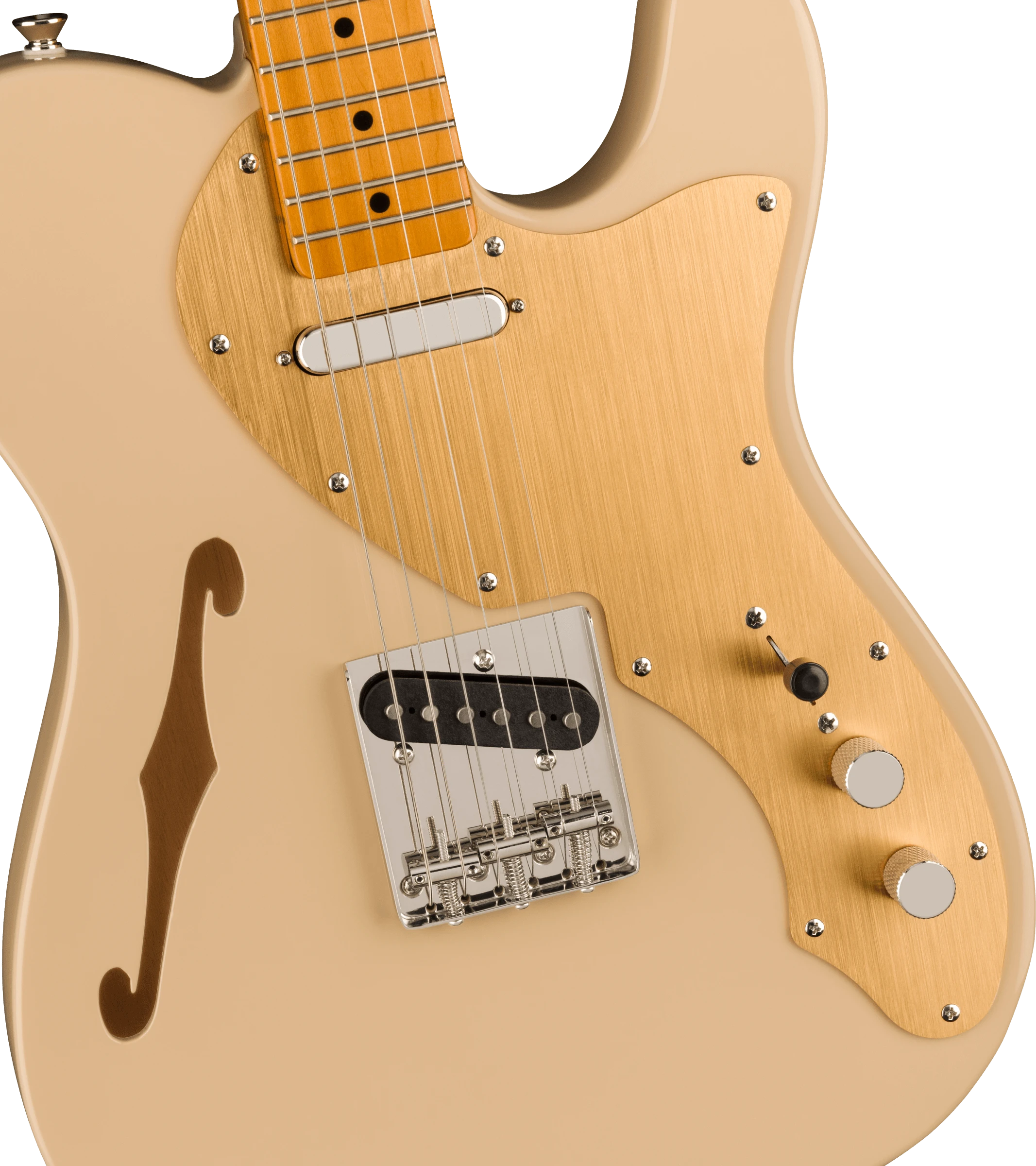 Squier® FSR Classic Vibe '60s Telecaster® Thinline, Maple Fingerboard, Gold Anodized Pickguard, Desert Sand