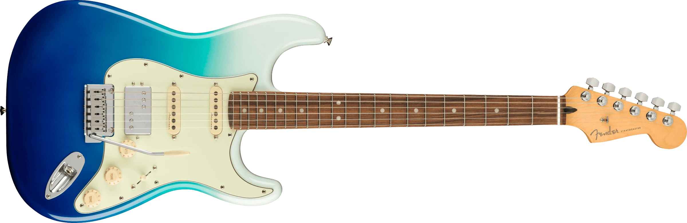 Fender® Player Plus Stratocaster® HSS, Pau Ferro Fingerboard, Belair Blue