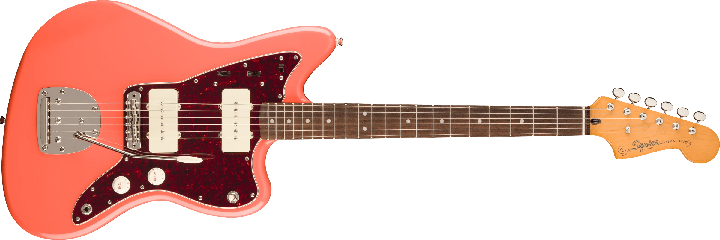 Squier® Classic Vibe™ '60s Jazzmaster®, Laurel Fingerboard, Tortoishell Pickguard, Tahitian Coral