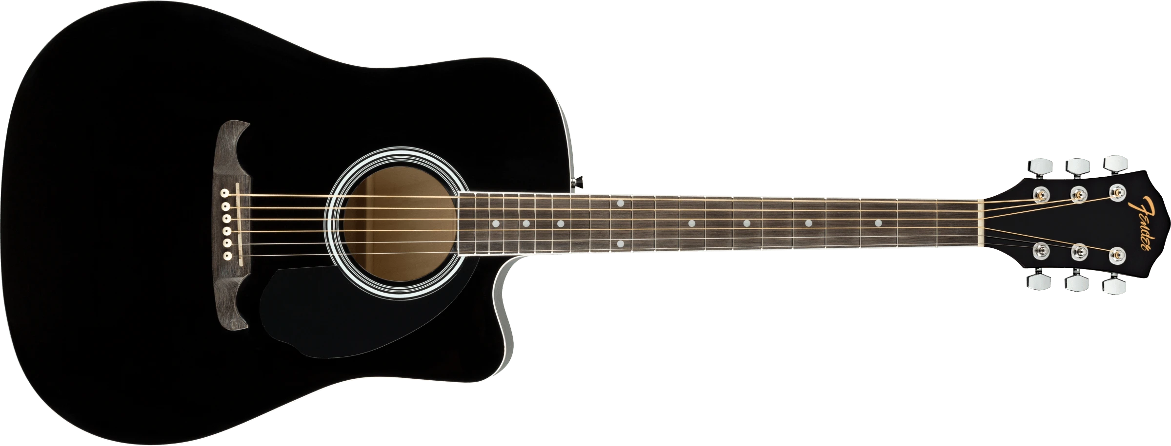 Fender® FA-125CE Dreadnought, Walnut Fingerboard, Black