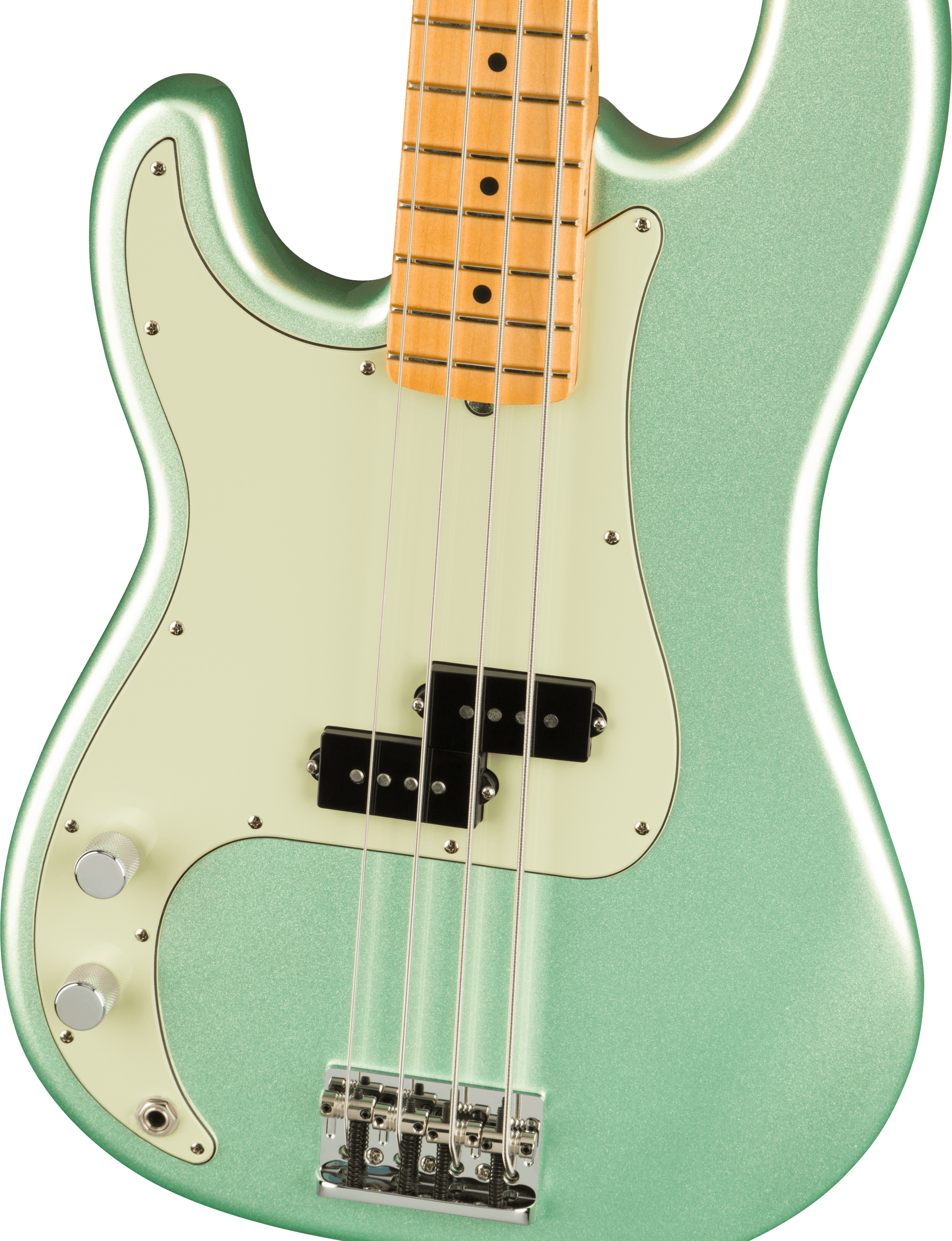 Fender® American Professional II Precision Bass® Left-Hand, Maple Fingerboard, Mystic Surf Green