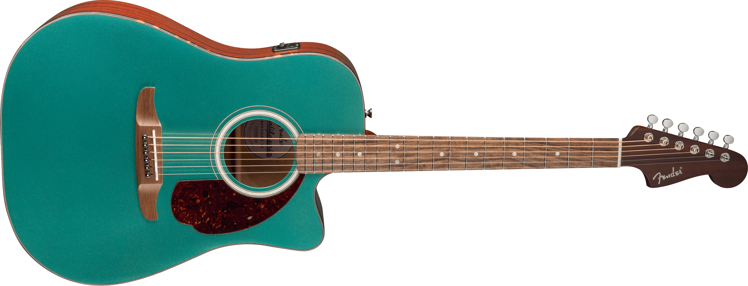 Fender® California Deluxe Redondo™ CE, Walnut Fingerboard, Sherwood Green