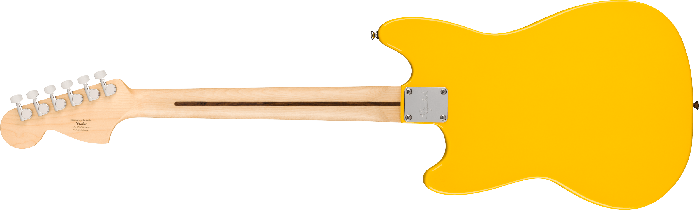 Squier® FSR Squier Sonic® Mustang®, Laurel Fingerboard, Black Pickguard, Graffiti Yellow
