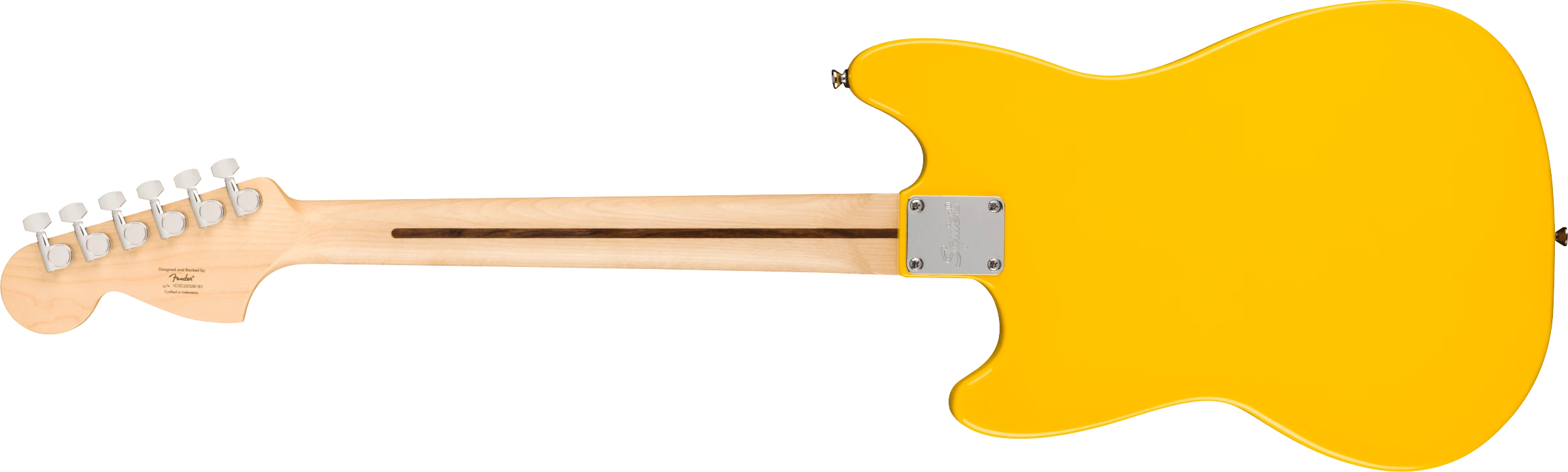 Squier® FSR Squier Sonic® Mustang®, Laurel Fingerboard, Black Pickguard, Graffiti Yellow