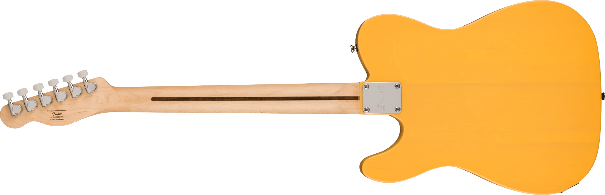 Squier® Sonic® Telecaster®, Maple Fingerboard, Black Pickguard, Butterscotch Blonde