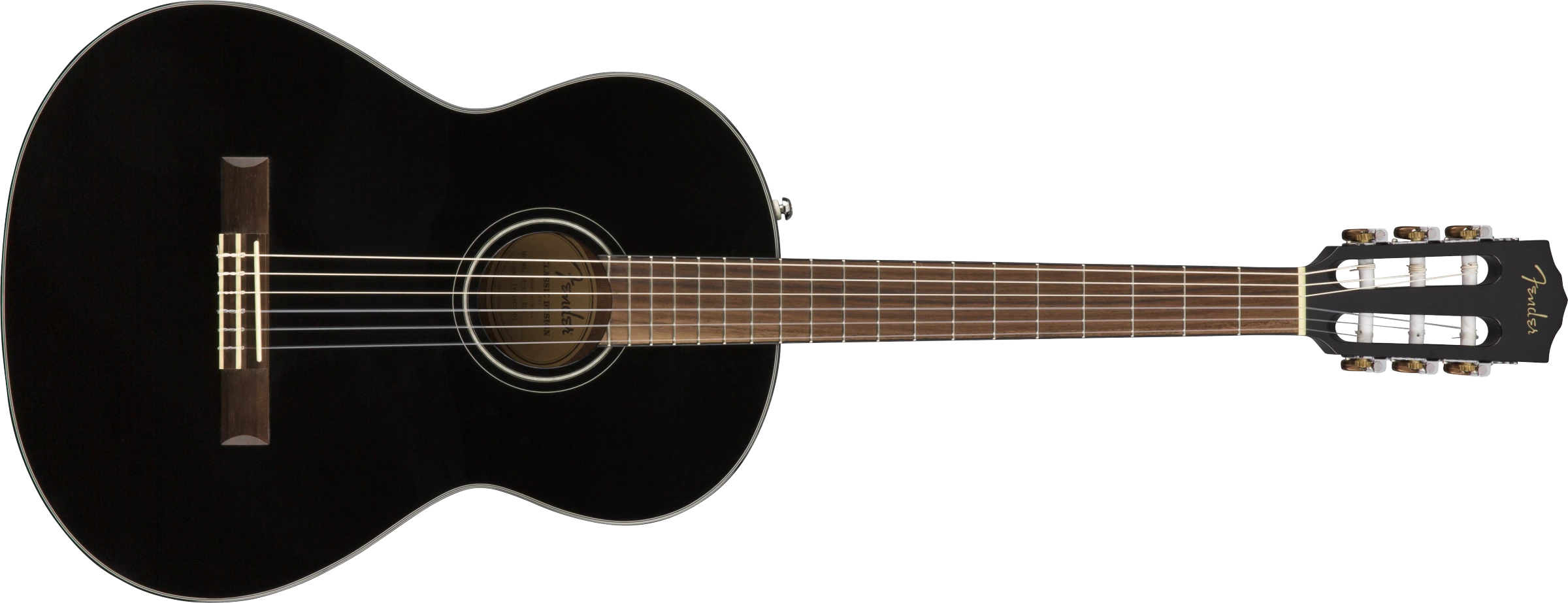 Fender® CN-60S Nylon, Walnut Fingerboard, Black