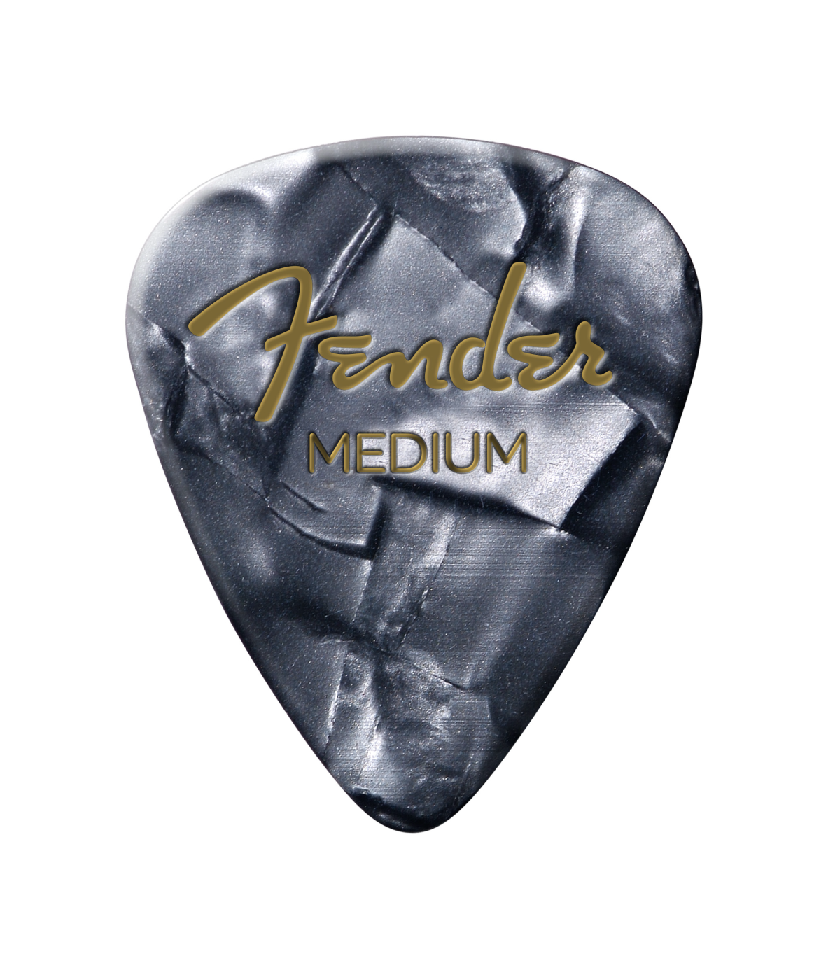 Fender® Premium Celluloid 351 Shape Picks, Medium, Black Moto, 12-Pack
