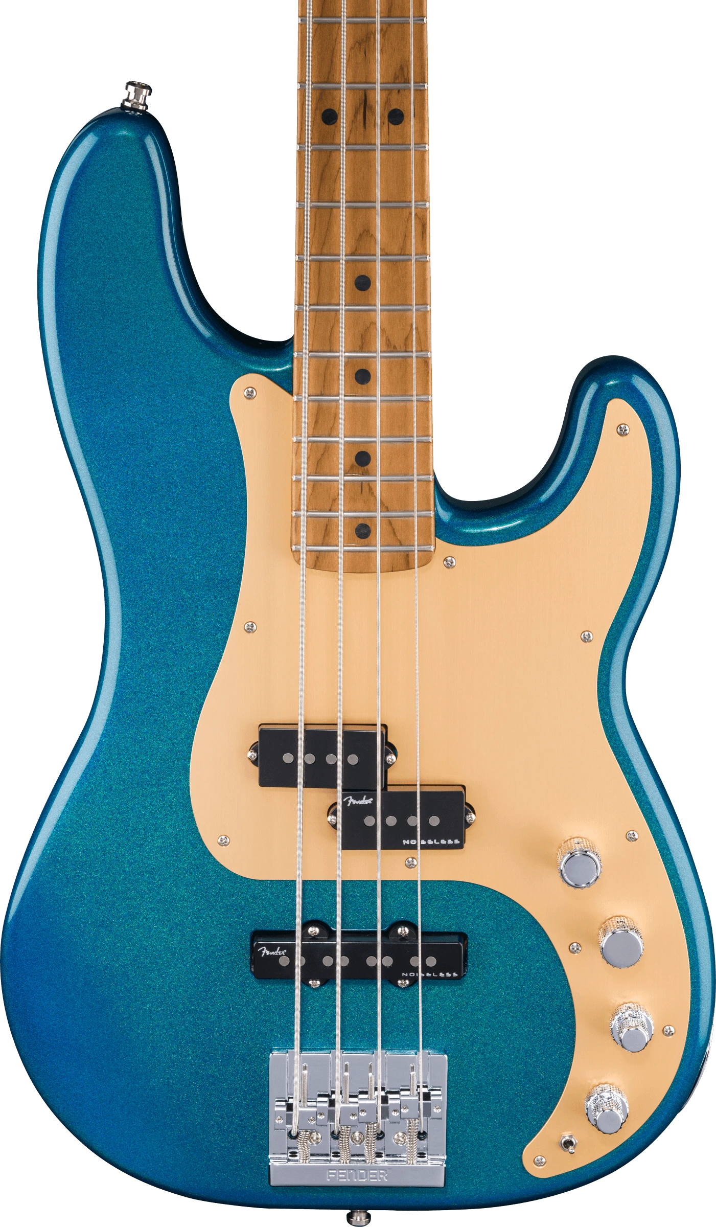 Fender® Limited Edition American Ultra II Precision Bass®, Roasted Maple Fingerboard, Aurora