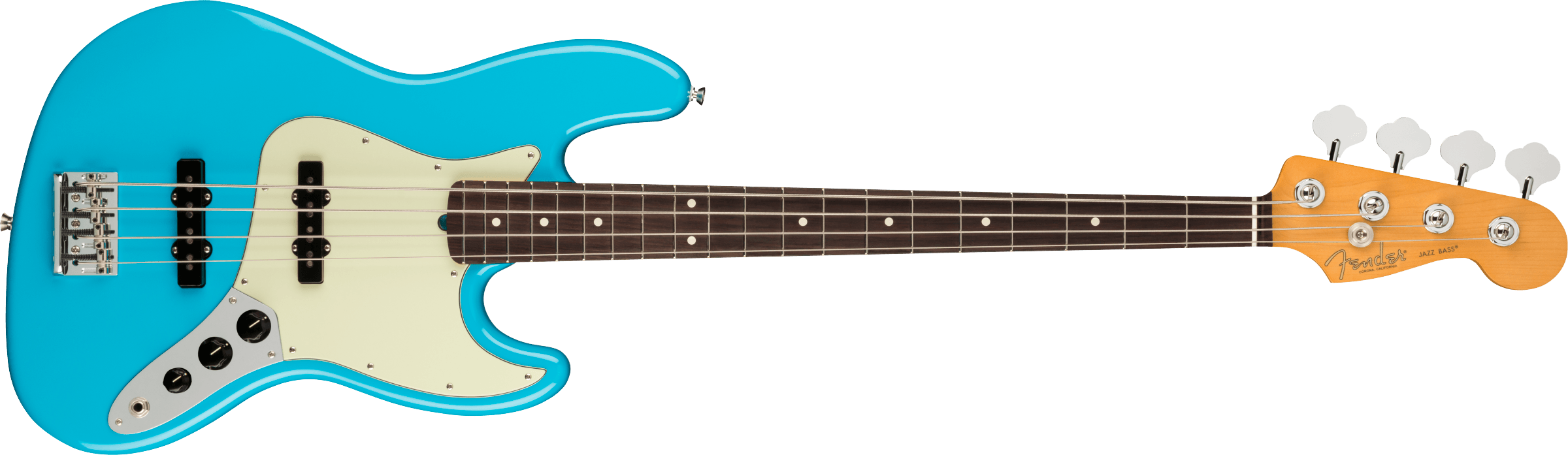 Fender® American Professional II Jazz Bass®, Rosewood Fingerboard, Miami Blue