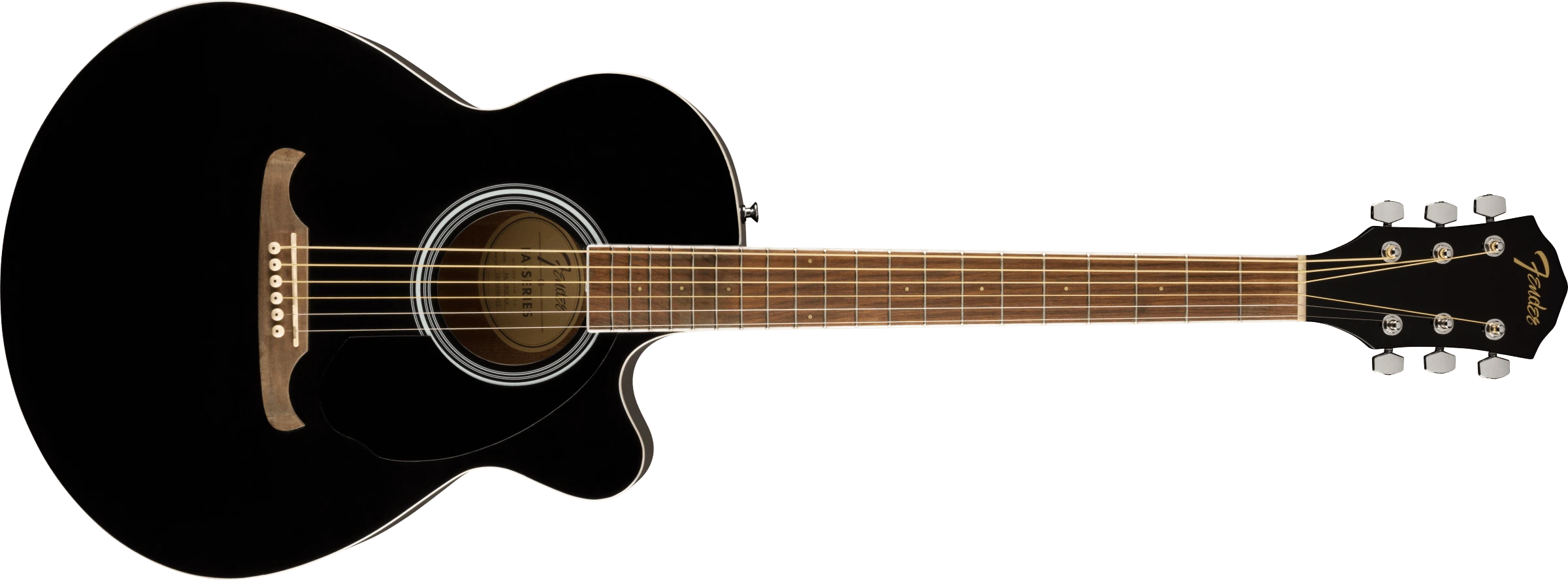 Fender® FA-135CE Concert, Walnut Fingerboard, Black