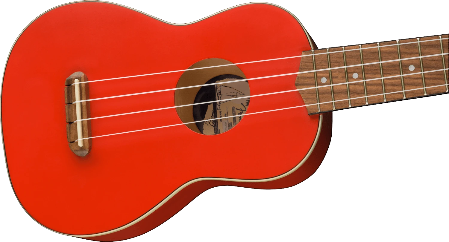 Fender® FSR Venice Soprano Ukulele, Walnut Fingerboard, Fiesta Red