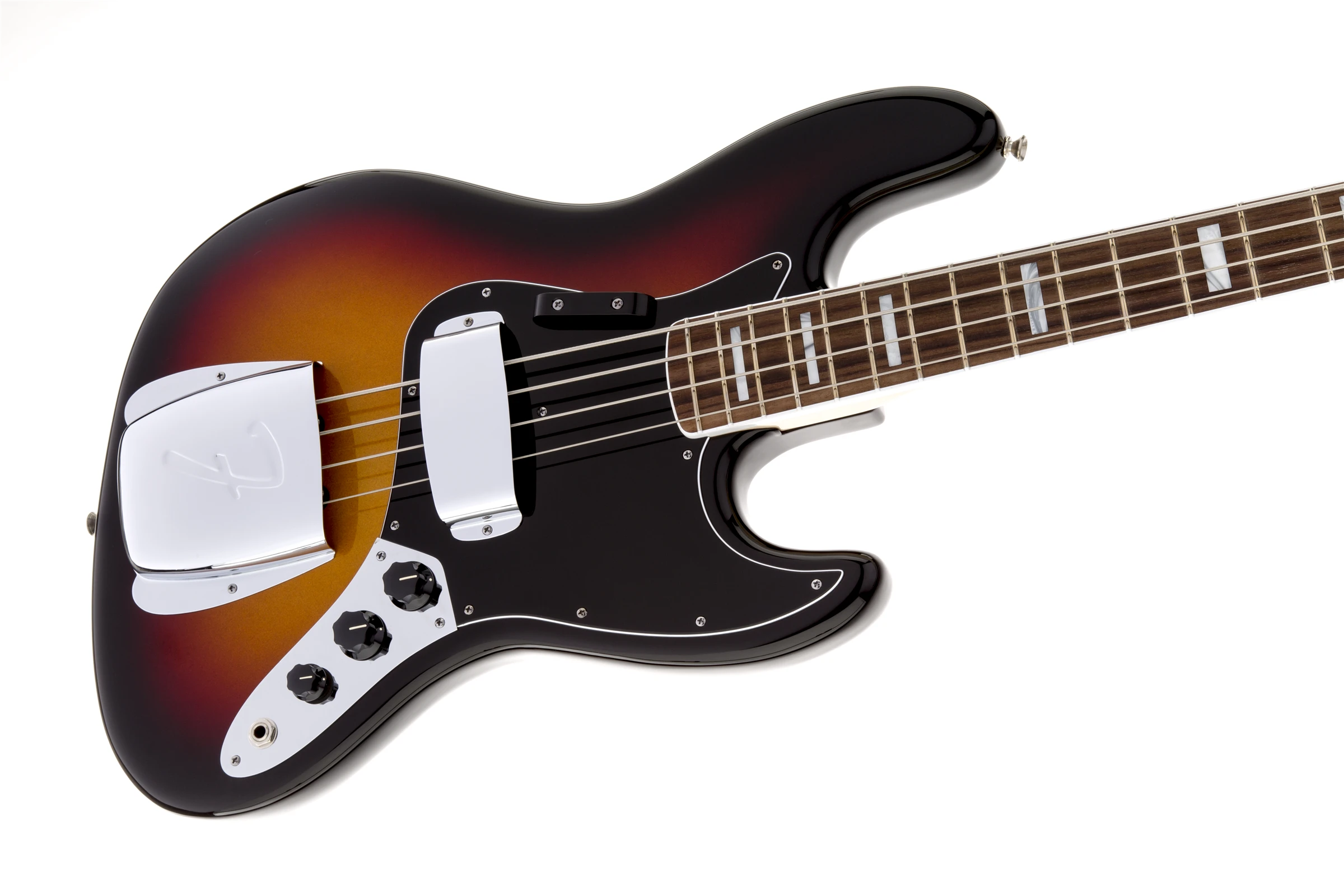 Fender® American Vintage '74 Jazz Bass®, Bound Round-Laminated Rosewood Fingerboard, 3-Color Sunburst