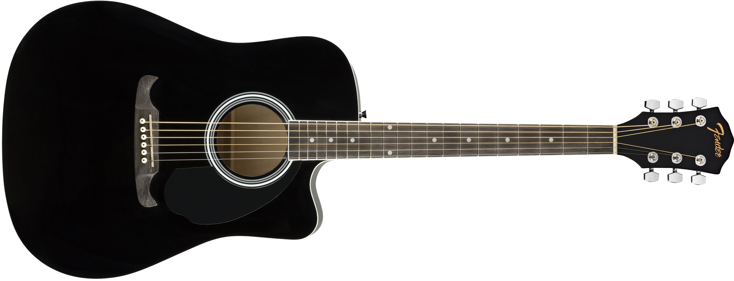Fender® FA-125CE Dreadnought, Walnut Fingerboard, Black