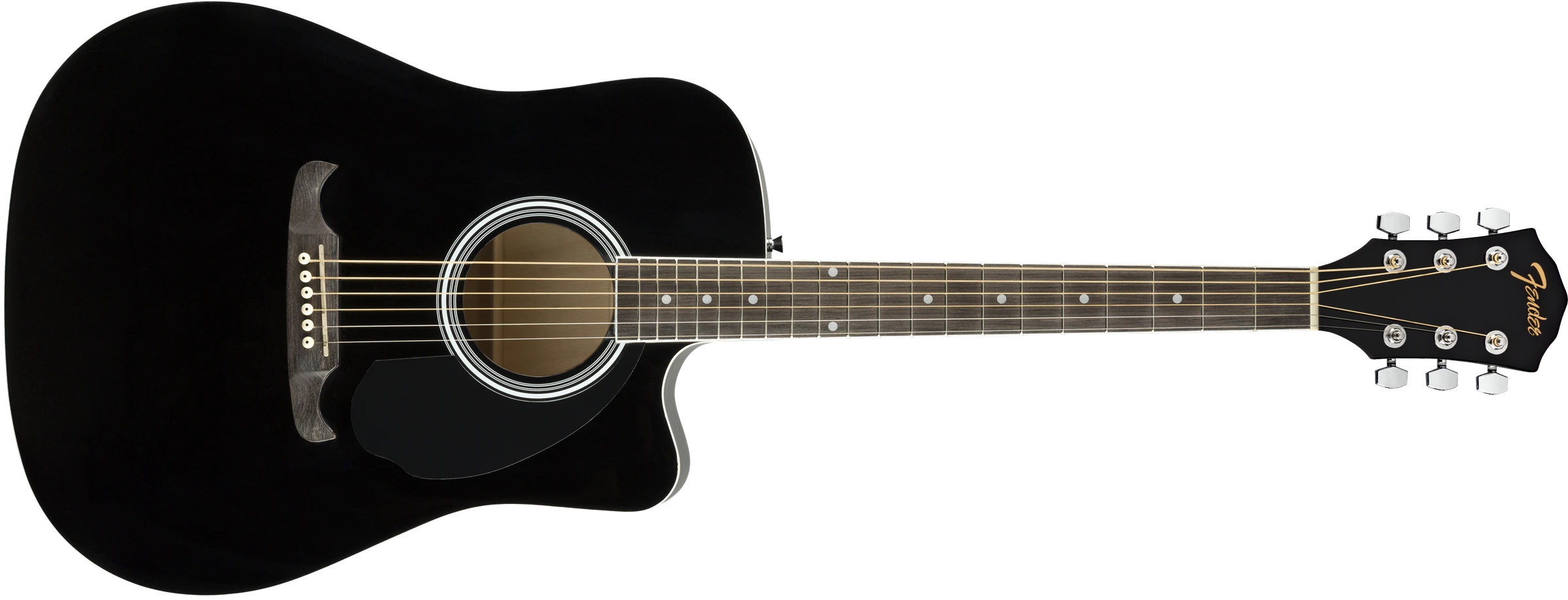 Fender® FA-125CE Dreadnought, Walnut Fingerboard, Black