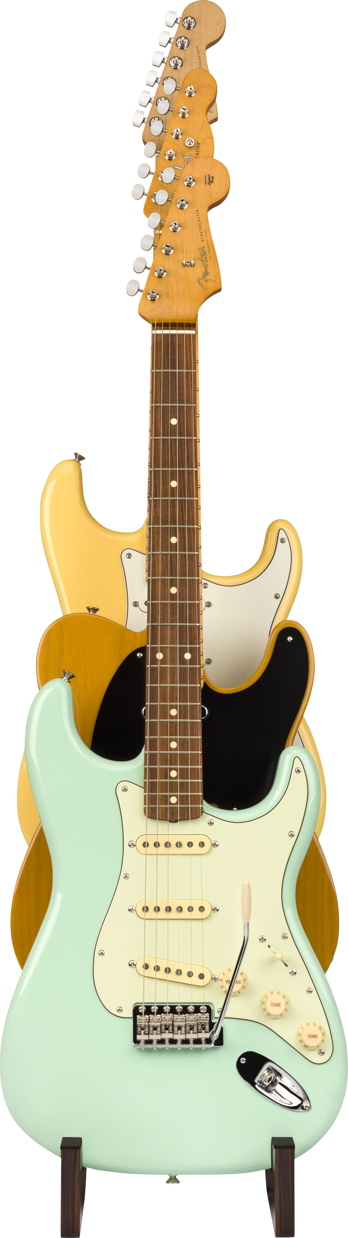 Fender® Stand Deluxe in Legno per Chitarra a 3 Livelli
