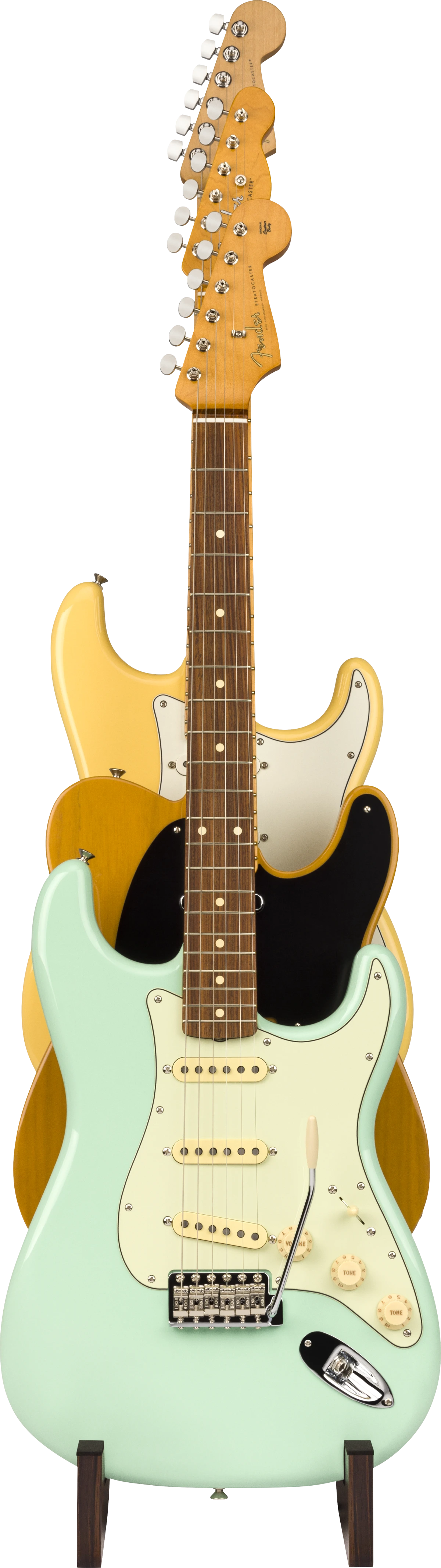Fender® Stand Deluxe in Legno per Chitarra a 3 Livelli