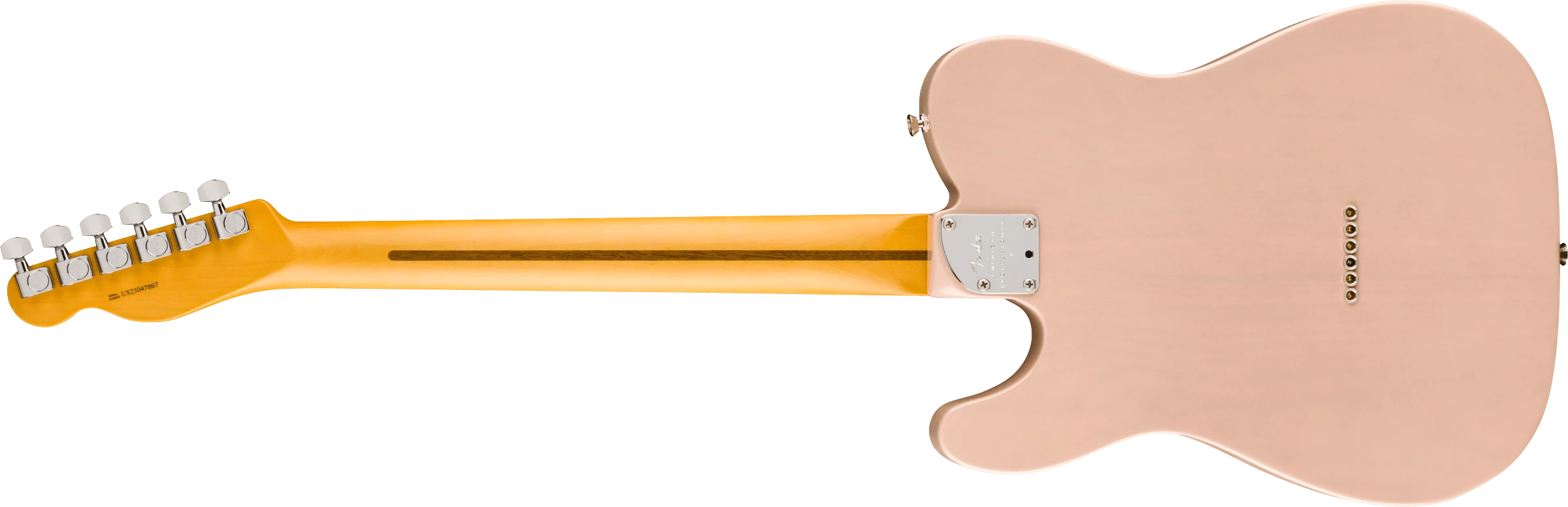 Fender® Limited Edition American Professional II Telecaster® Thinline, Maple Fingerboard, Transparent Shell Pink